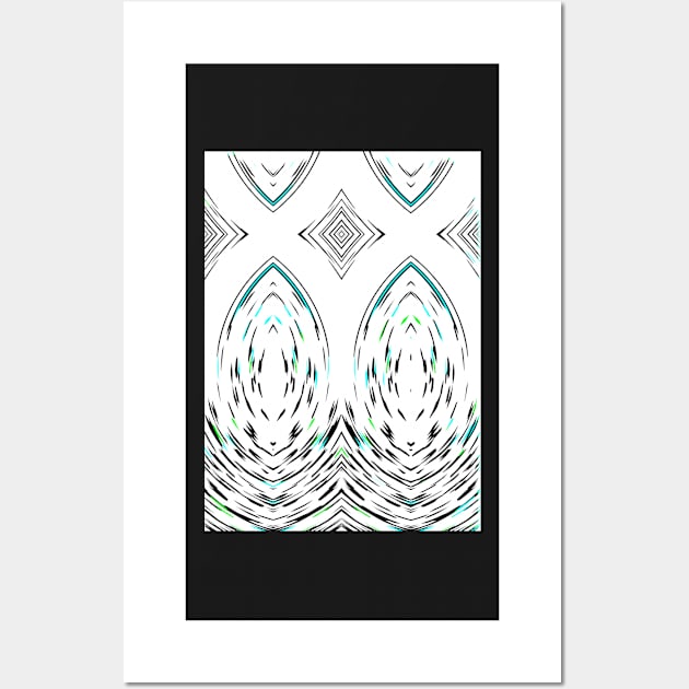 Modern Mirror Folk Geometric Pattern Ornament Wall Art by SpieklyArt